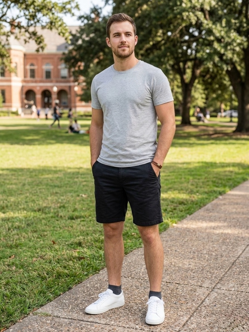 Cotton On Black Flat Front Men's Shorts